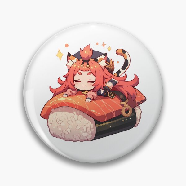 Item preview, Game Diona Genshin Impact Kawaii Chibi Sushi Cute Cat Girl Anime designed and sold by CarlosBender.