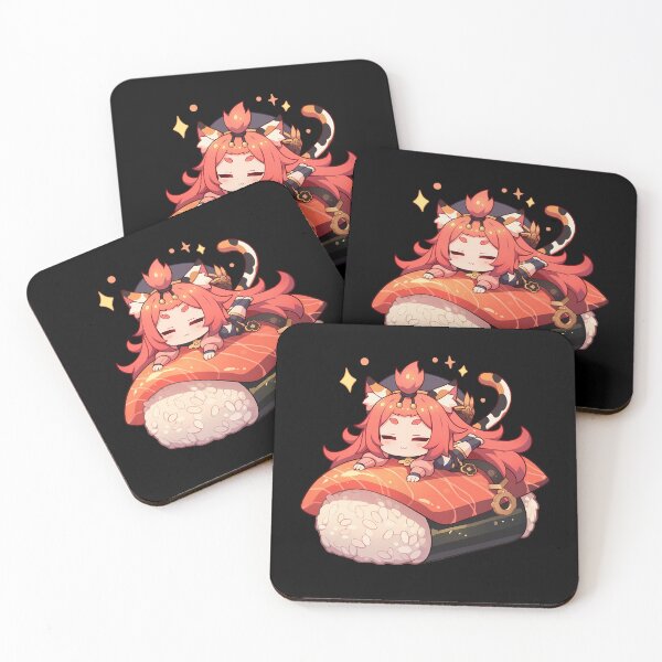 Item preview, Game Diona Genshin Impact Kawaii Chibi Sushi Cute Cat Girl Anime designed and sold by CarlosBender.