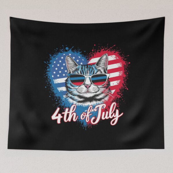 Item preview, 4th of July Meowica Cute designed and sold by CruelShadesSt.