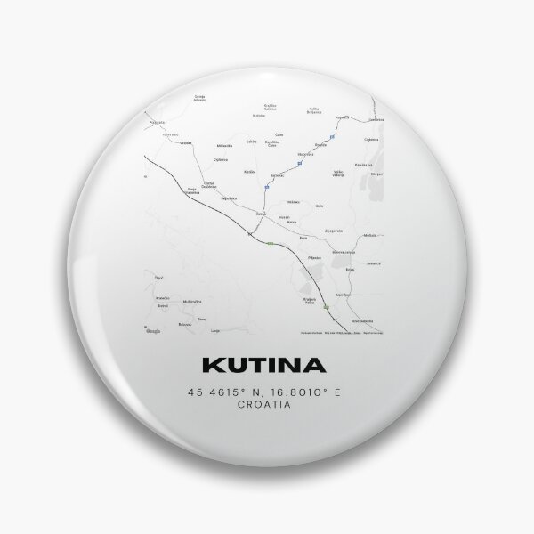 Item preview, Kutina Croatia Map Print | Coordinates Minimalist City Wall Art 45.4615° N, 16.8010° E designed and sold by RM-Journey.