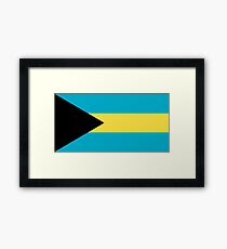 The Bahamas Flag Design Framed Print