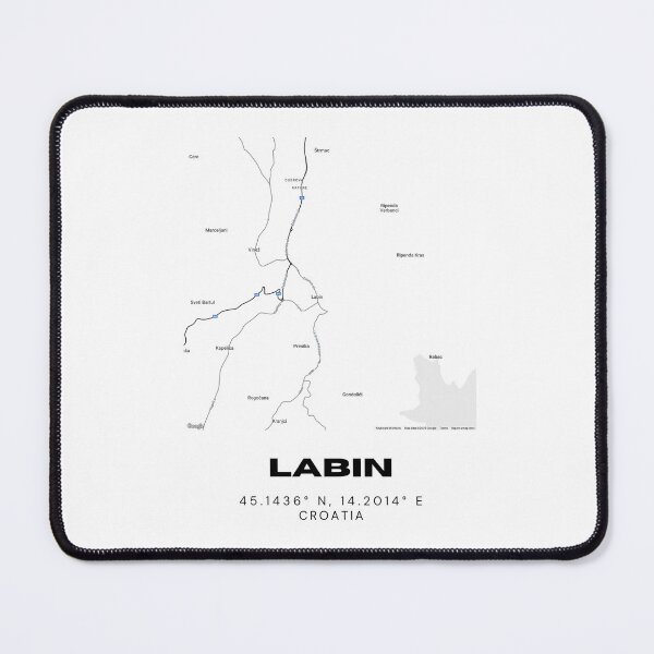 Item preview, Labin Croatia Map Poster | Istria Coordinates Minimalist Wall Art designed and sold by RM-Journey.