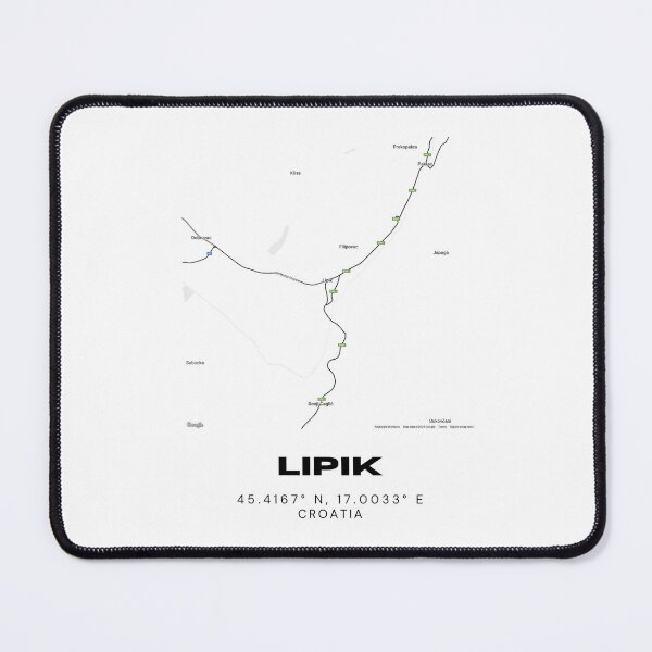 Item preview, Lipik Croatia Map Print | Coordinates Minimalist City Poster designed and sold by RM-Journey.