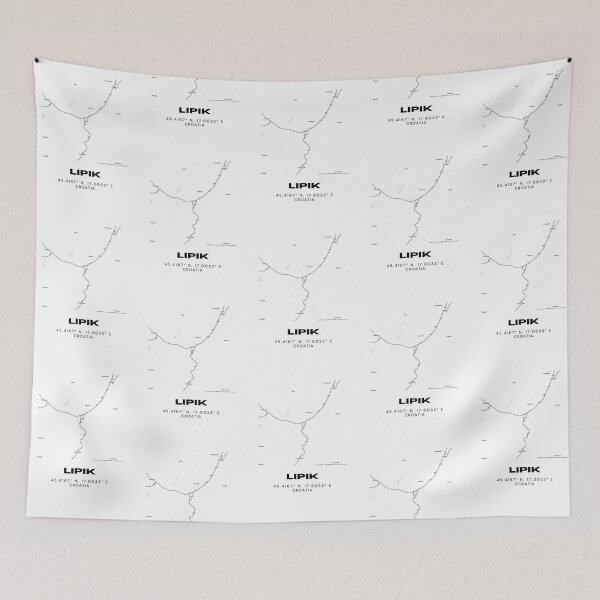 Item preview, Lipik Croatia Map Print | Coordinates Minimalist City Poster designed and sold by RM-Journey.