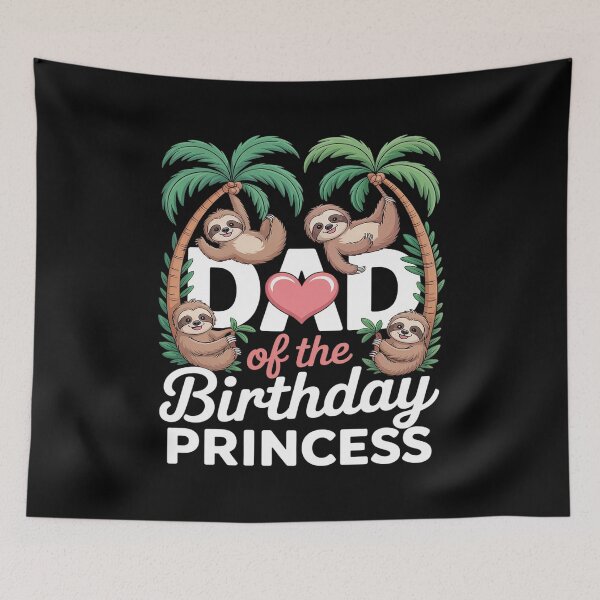 Item preview, DAD Of The Birthday Princess Sloth Girl B-Day Party designed and sold by SIGORDESIGN.