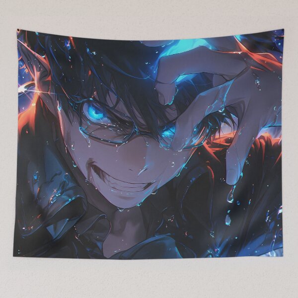 Item preview, Yukio Okumura Blue Exorcist Anime Blue Energy Night Resolve Aura designed and sold by CarlosBender.