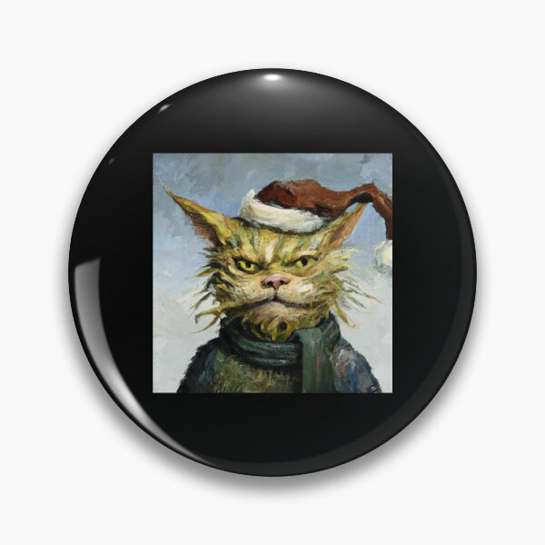 Item preview, Grinch cat of Christmas Sticker designed and sold by enamalbjerdekx.