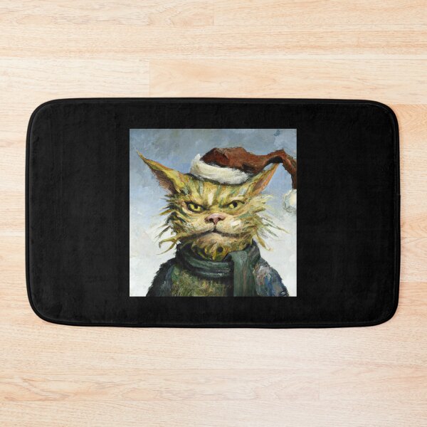 Item preview, Grinch cat of Christmas Sticker designed and sold by enamalbjerdekx.