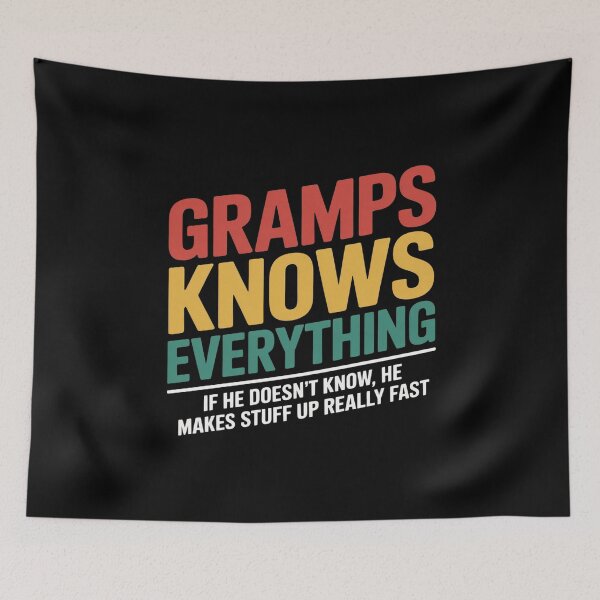 Item preview, Gramps Know Everything Fathers Day for funny grandpa designed and sold by countntenov.