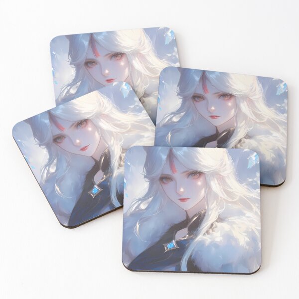 Item preview, Ningguang Genshin Impact Anime Girl Waifu Fantasy Liyue Elegant Crystal White Serene Aura designed and sold by CarlosBender.