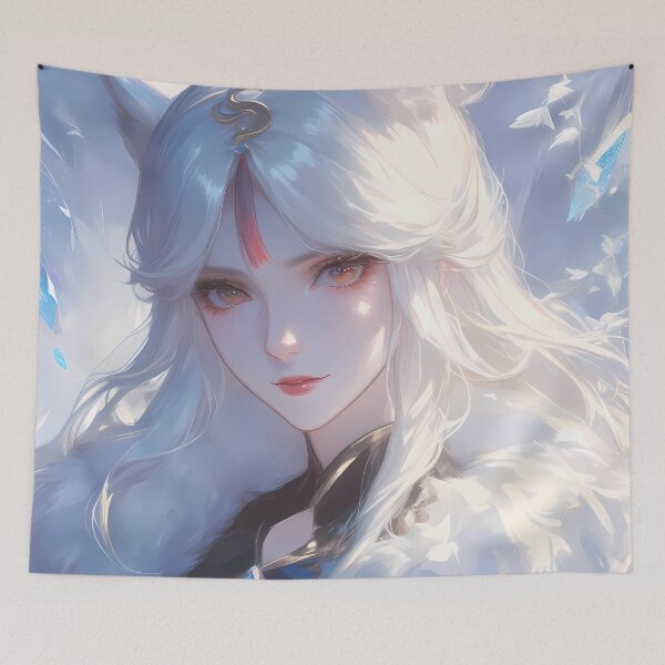 Item preview, Ningguang Genshin Impact Anime Girl Waifu Fantasy Liyue Elegant Crystal White Serene Aura designed and sold by CarlosBender.