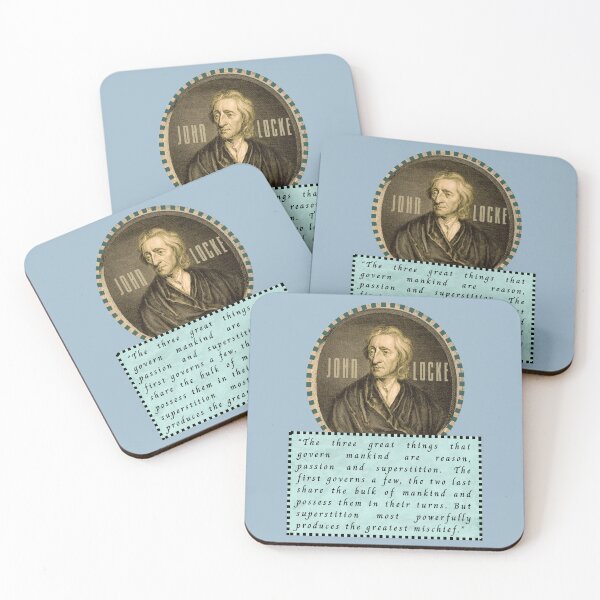 Item preview, John Locke quote: The three great things that govern mankind are reason, passion and superstition...  designed and sold by artbleed.