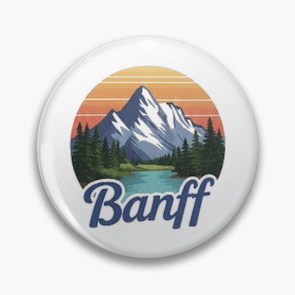 Item preview, Vintage Alberta Mountain Sunset - Retro Banff & Jasper National Park Graphic designed and sold by MelissaNadia.