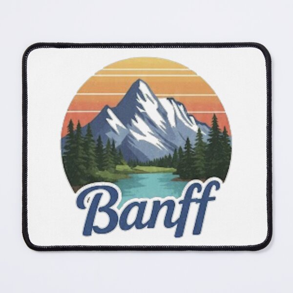 Item preview, Vintage Alberta Mountain Sunset - Retro Banff & Jasper National Park Graphic designed and sold by MelissaNadia.