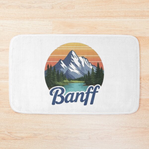 Item preview, Vintage Alberta Mountain Sunset - Retro Banff & Jasper National Park Graphic designed and sold by MelissaNadia.