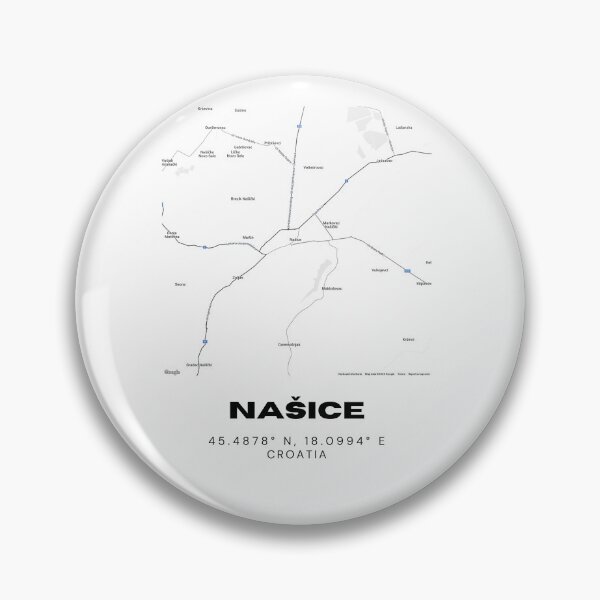 Item preview, Našice Croatia Coordinates Map | Slavonia Minimalist City Wall Art designed and sold by RM-Journey.