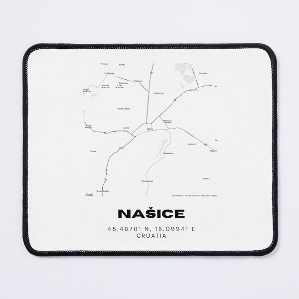 Item preview, Našice Croatia Coordinates Map | Slavonia Minimalist City Wall Art designed and sold by RM-Journey.