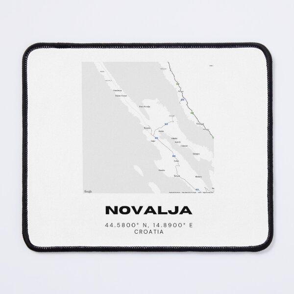 Item preview, Novalja Croatia Map Poster | Pag Island Coordinates Minimalist Wall Art designed and sold by RM-Journey.