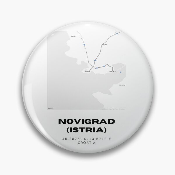 Item preview, Novigrad Istria Croatia Map Print | Coordinates Minimalist Wall Art designed and sold by RM-Journey.
