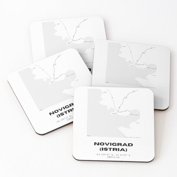 Item preview, Novigrad Istria Croatia Map Print | Coordinates Minimalist Wall Art designed and sold by RM-Journey.