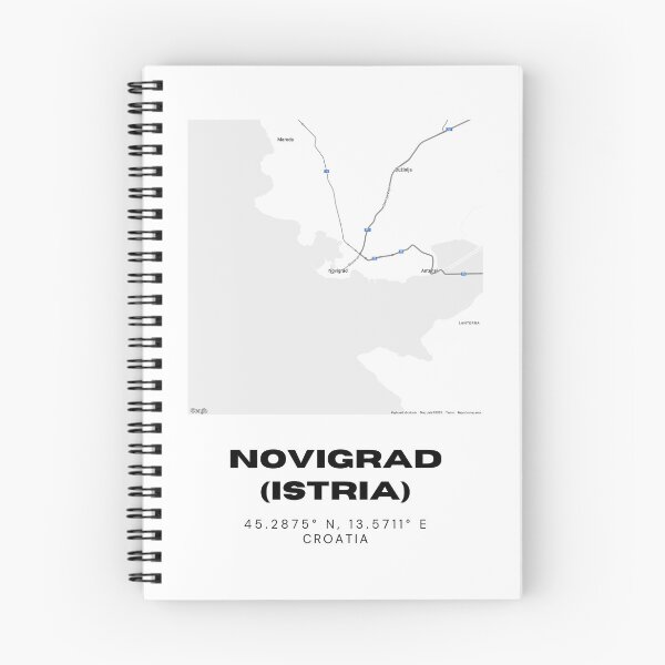 Item preview, Novigrad Istria Croatia Map Print | Coordinates Minimalist Wall Art designed and sold by RM-Journey.