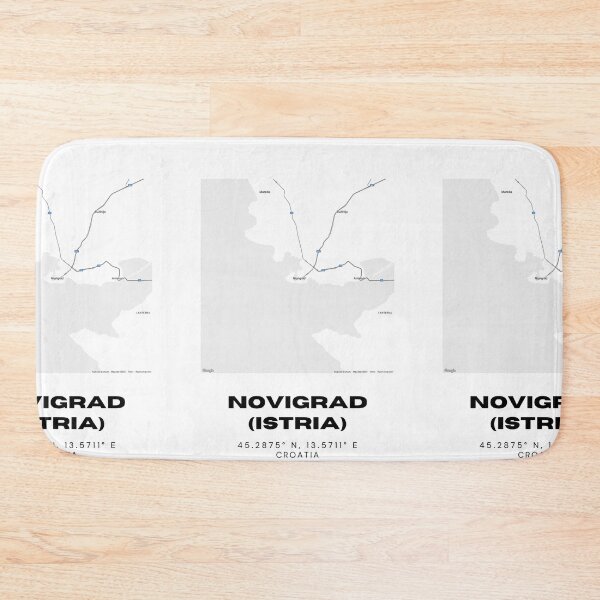 Item preview, Novigrad Istria Croatia Map Print | Coordinates Minimalist Wall Art designed and sold by RM-Journey.