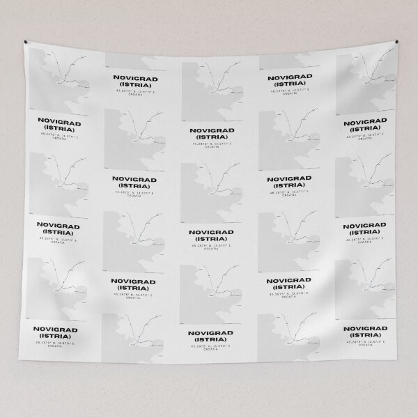 Item preview, Novigrad Istria Croatia Map Print | Coordinates Minimalist Wall Art designed and sold by RM-Journey.