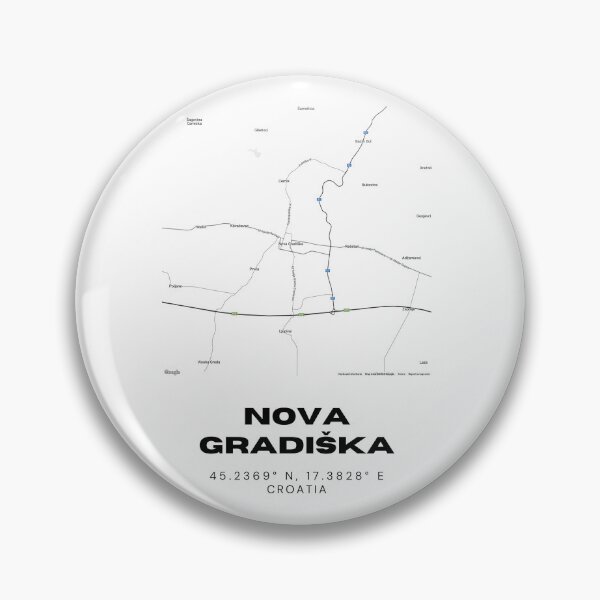 Item preview, Nova Gradiška Croatia Coordinates Map | Minimalist City Wall Art designed and sold by RM-Journey.