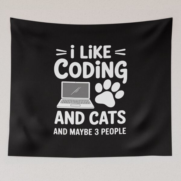 Item preview, Coding and Cats - Programming Computer Binary Coder designed and sold by banbopbii.