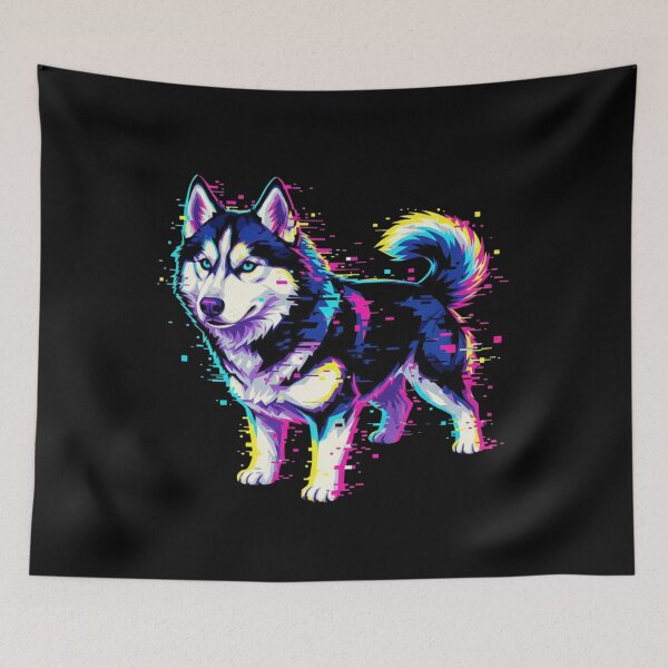 Item preview, Siberian Husky Glitch Pulse designed and sold by bsbd-action.