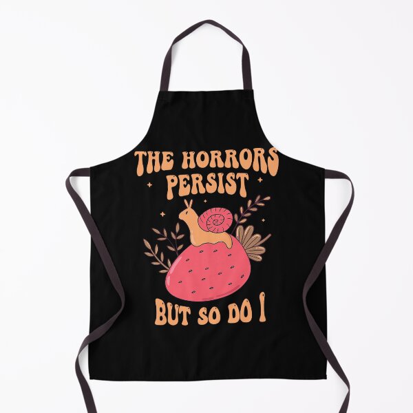 Item preview, The Horrors Persist But So Do I Cottagecore Kawaii Snail Lover designed and sold by pansak.