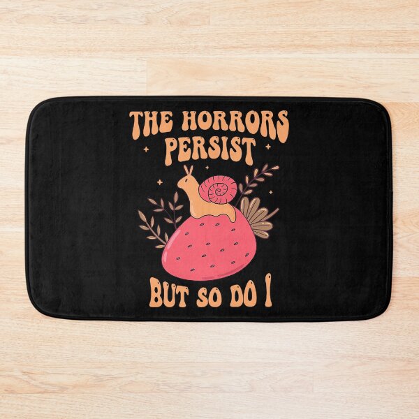 Item preview, The Horrors Persist But So Do I Cottagecore Kawaii Snail Lover designed and sold by pansak.
