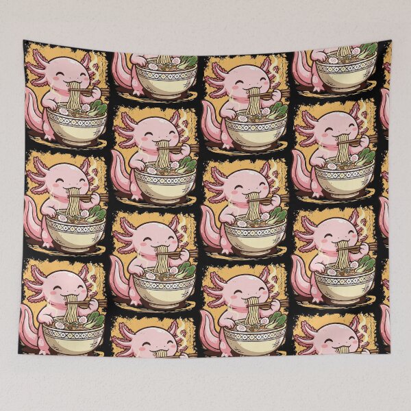 Item preview, Cute Axolotl Eats Ramen Noodles Axolotls Ramen designed and sold by pansak.