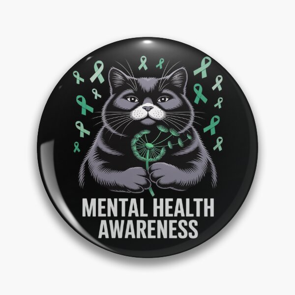 Item preview, Green Ribbon Mental Health Awareness Support Squad Cat Mom designed and sold by Slwankol.