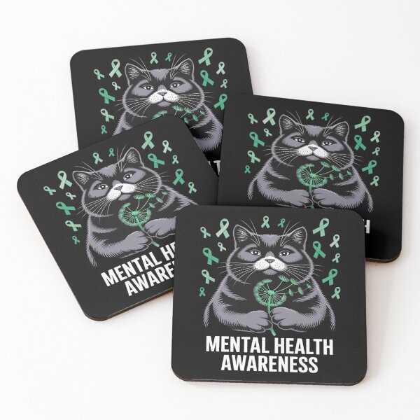 Item preview, Green Ribbon Mental Health Awareness Support Squad Cat Mom designed and sold by Slwankol.