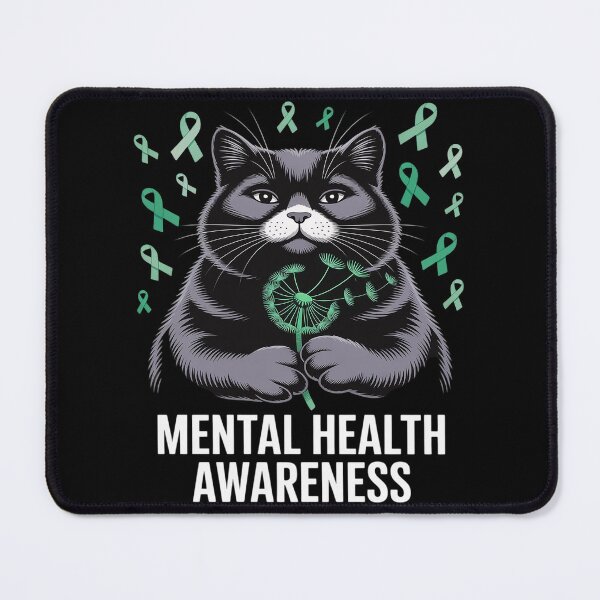 Item preview, Green Ribbon Mental Health Awareness Support Squad Cat Mom designed and sold by Slwankol.