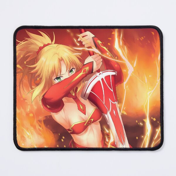 Item preview, Red Saber Mordred Fate Grand Order Fire Anime Girl Waifu Blazing Red Lightning Strike designed and sold by CarlosBender.