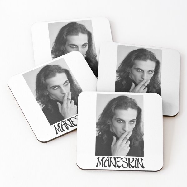Item preview, Damiano David Edgy Rock Star Black and White Portrait designed and sold by JayliIvan.