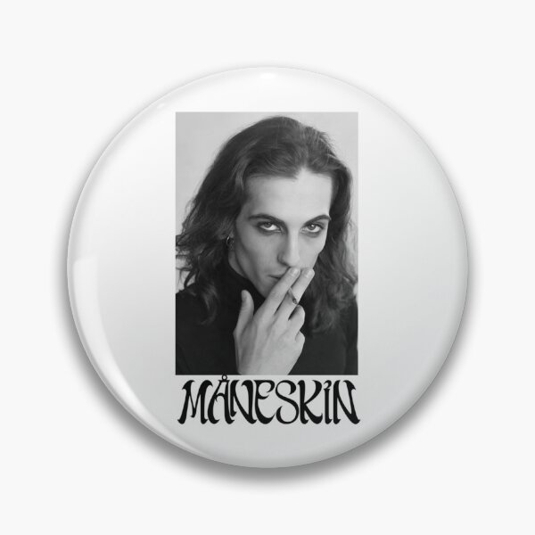 Item preview, Damiano David Edgy Rock Star Black and White Portrait designed and sold by JayliIvan.