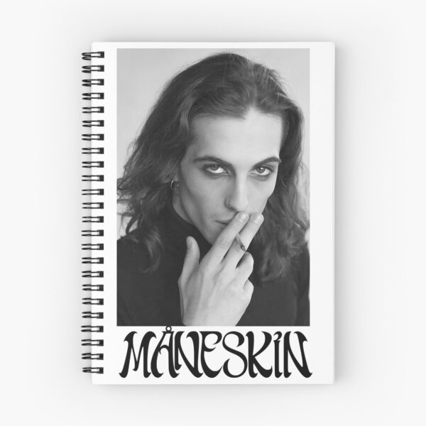 Item preview, Damiano David Edgy Rock Star Black and White Portrait designed and sold by JayliIvan.