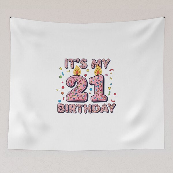 Item preview, It's My 21st Birthday Sweet Donut Funny Design designed and sold by Thetund.