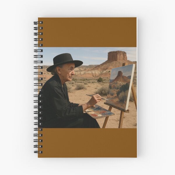 Item preview, Famous Female Artist Georgia O'Keeffe Painting a Desert Landscape designed and sold by Halifaxartguy.