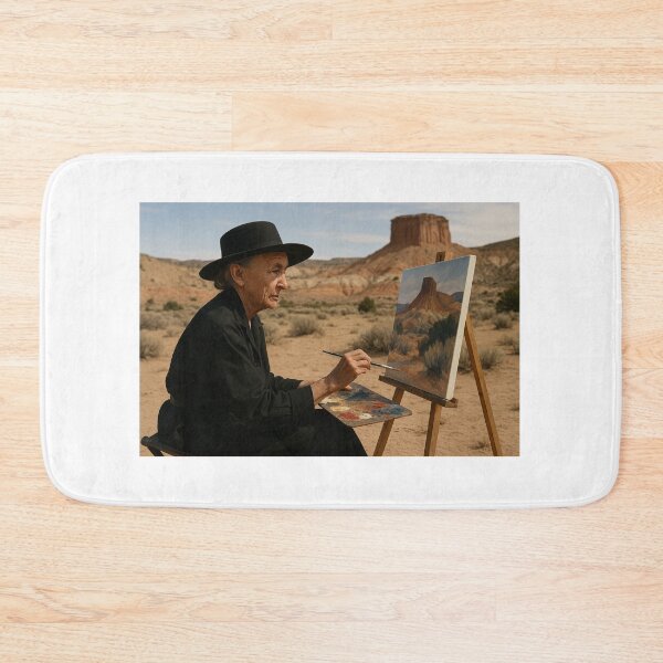 Item preview, Famous Female Artist Georgia O'Keeffe Painting a Desert Landscape designed and sold by Halifaxartguy.