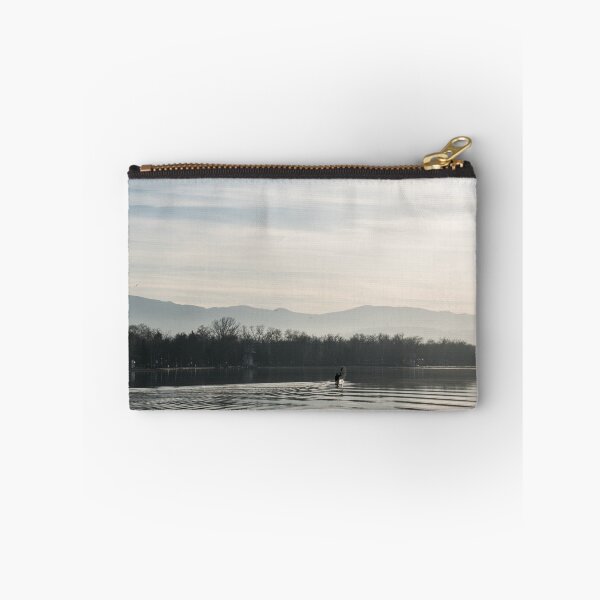 Item preview, Kayaking on Serene Lake with Distant Mountains designed and sold by Georgia Mizuleva.