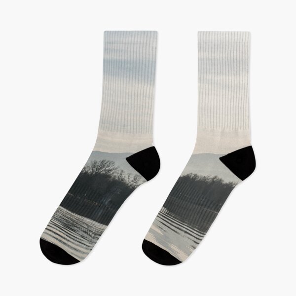 Item preview, Kayaking on Serene Lake with Distant Mountains designed and sold by Georgia Mizuleva.