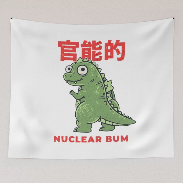 Item preview, Funny Godzilla Art - Nuclear Bum Kaiju Kawaii Monster designed and sold by ALXS-GRAPHICS.