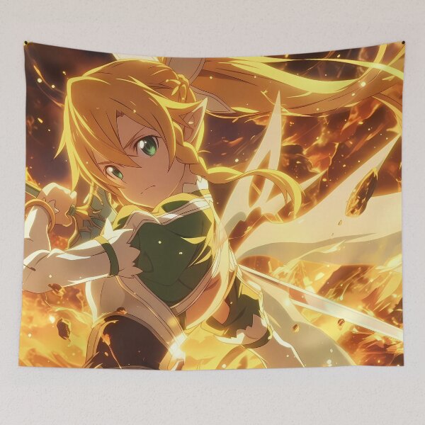 Item preview, Leafa Sword Art Online Anime Girl Waifu Fire Fantasy Action Scene designed and sold by CarlosBender.