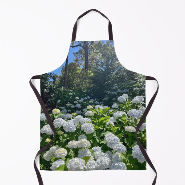 Item preview, White Hydrangea Flowers in a Sunlit Garden designed and sold by Be Captured by Brittany Emma.