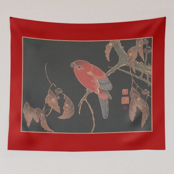 Item preview, Ito Jakuchu: Red Parrot on the Branch of a Tree designed and sold by Tridentulus.