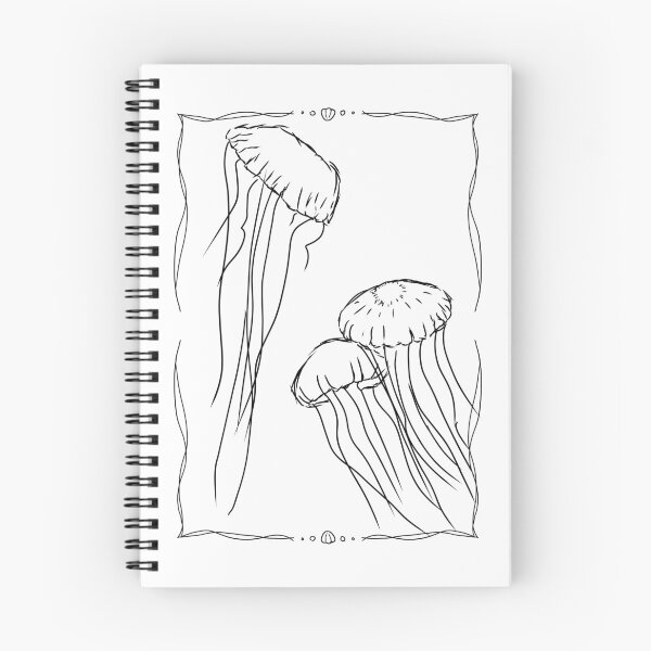 Item preview, Minimalist Hand Drawn Jellyfish – Calm Ocean Life Art designed and sold by Aku-passion.